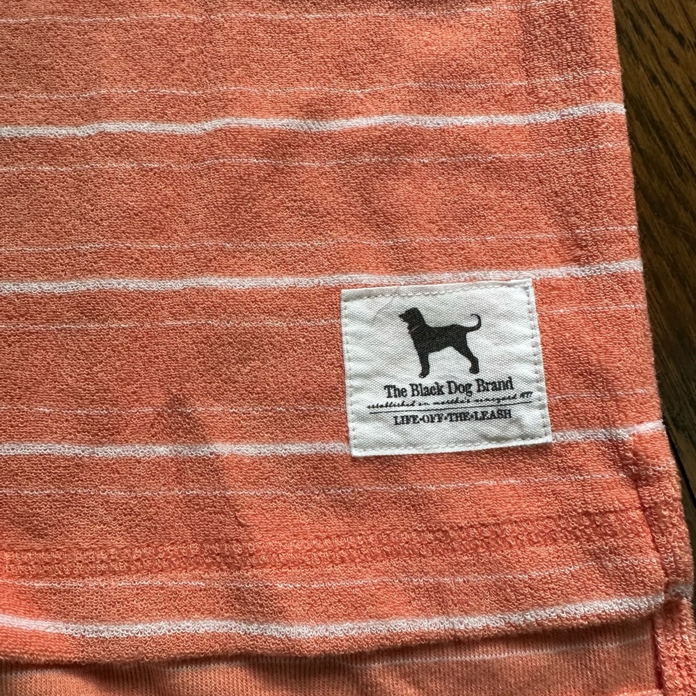 Women’s Striped Hoodie - Orange by the Black Dog - Picture 2 of 4